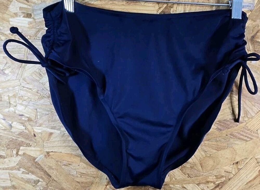 Blue Side Lace Up Bikini Bottoms Only, Size 16 Swim Beach Water